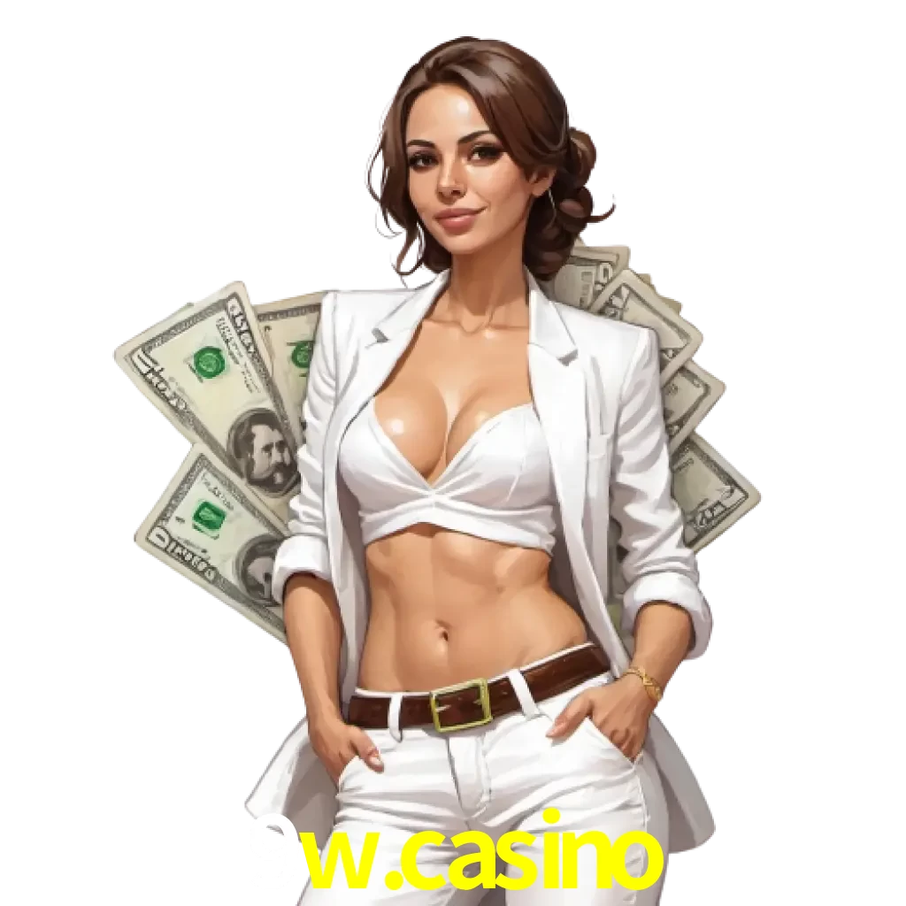 woman with money playing in 9W.CASINO bet casino